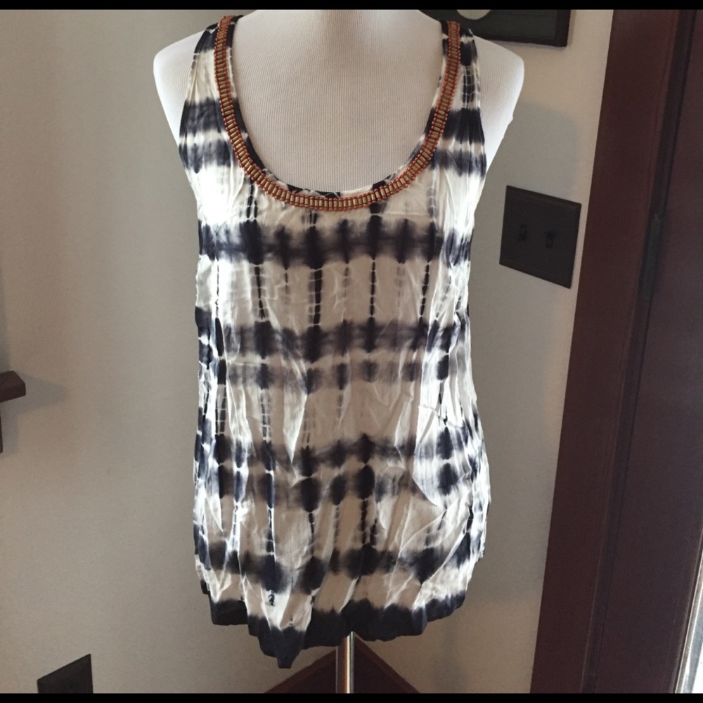 Willi Smith tie dye tank with head detail. Size sm