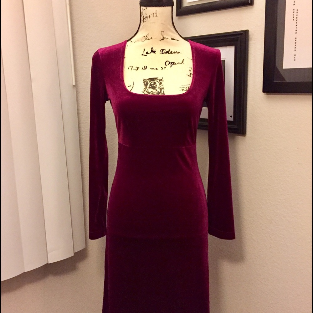 Velour Long Sleeve Dress