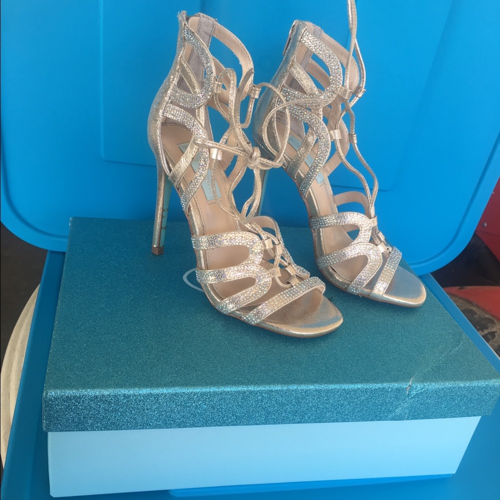Betsey Johnson sequin heels SB Celia