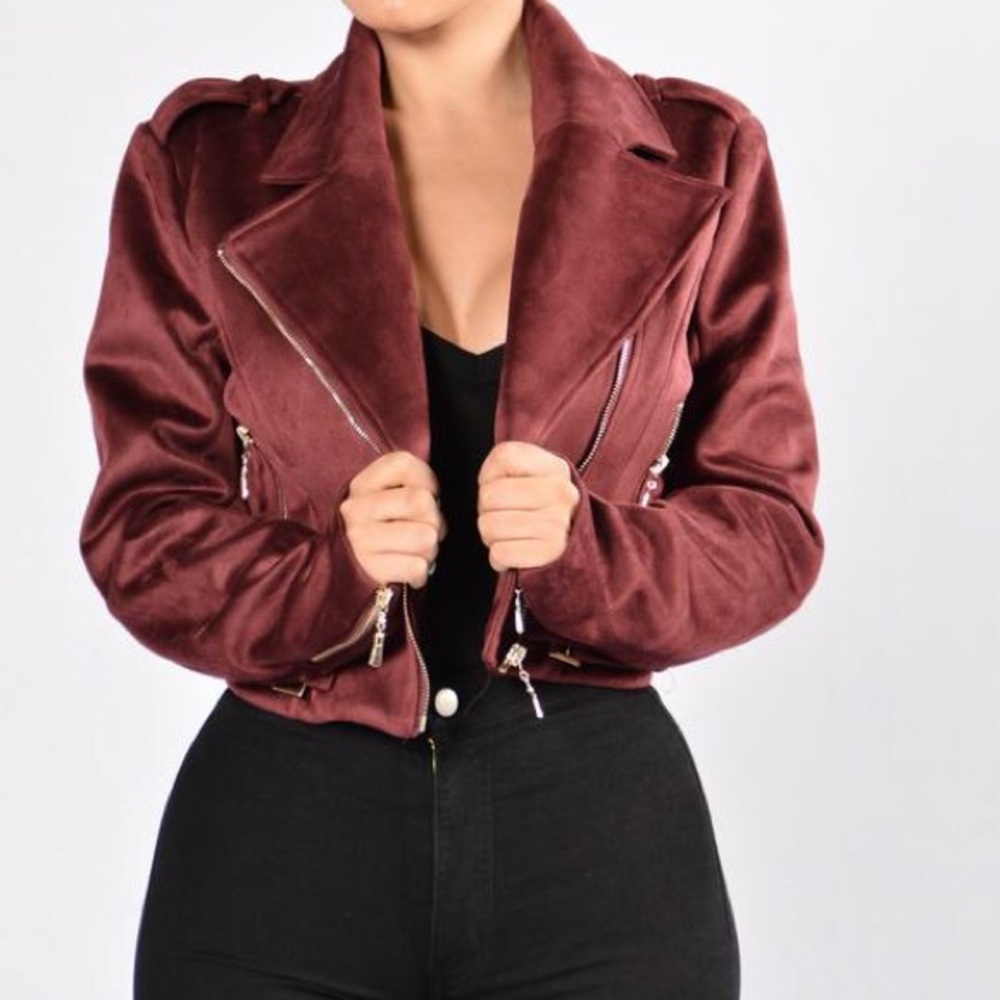 Faux suede jacket