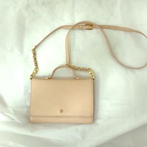 Tory Burch wallet on a chain
