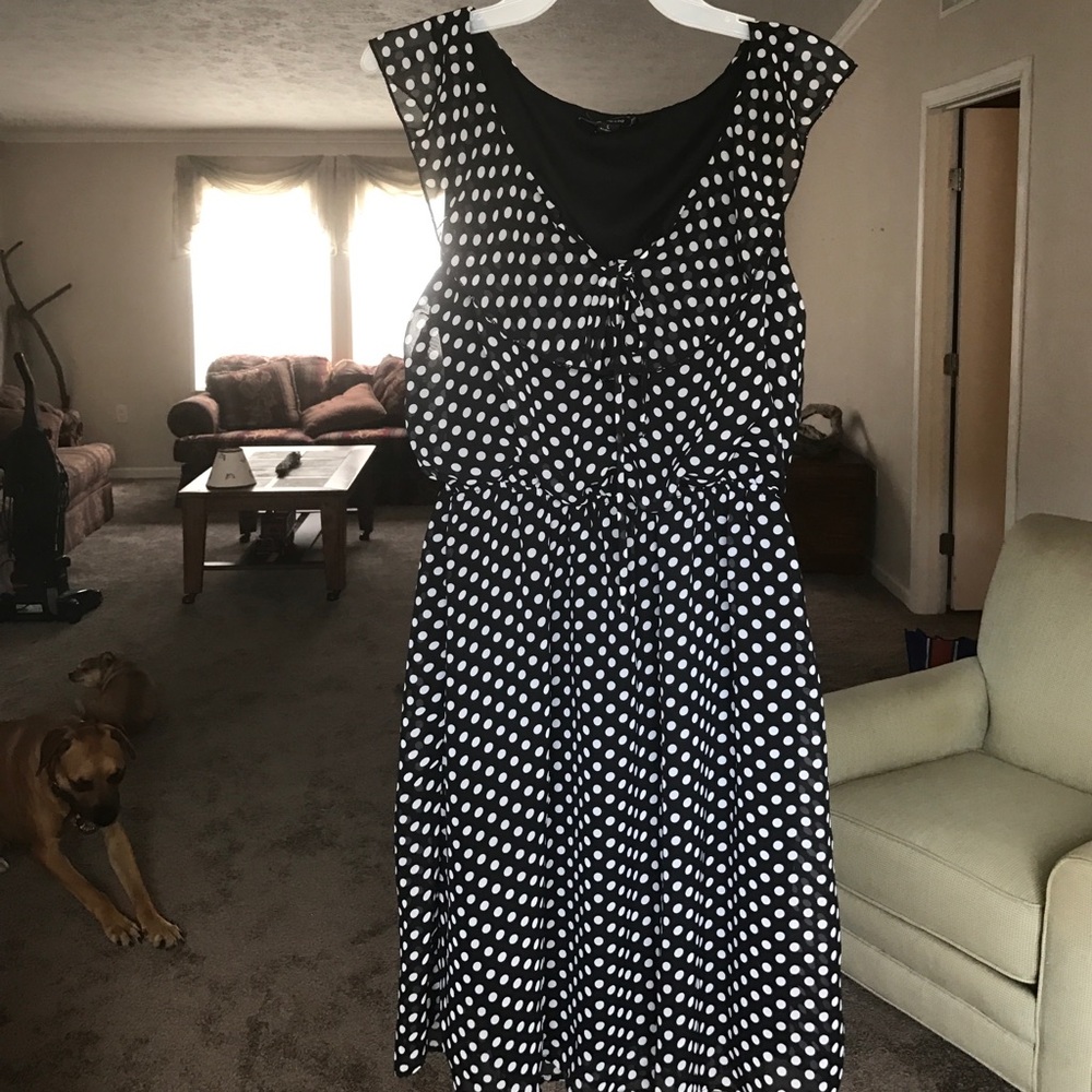The Classic Black & White Polka Dot Dress