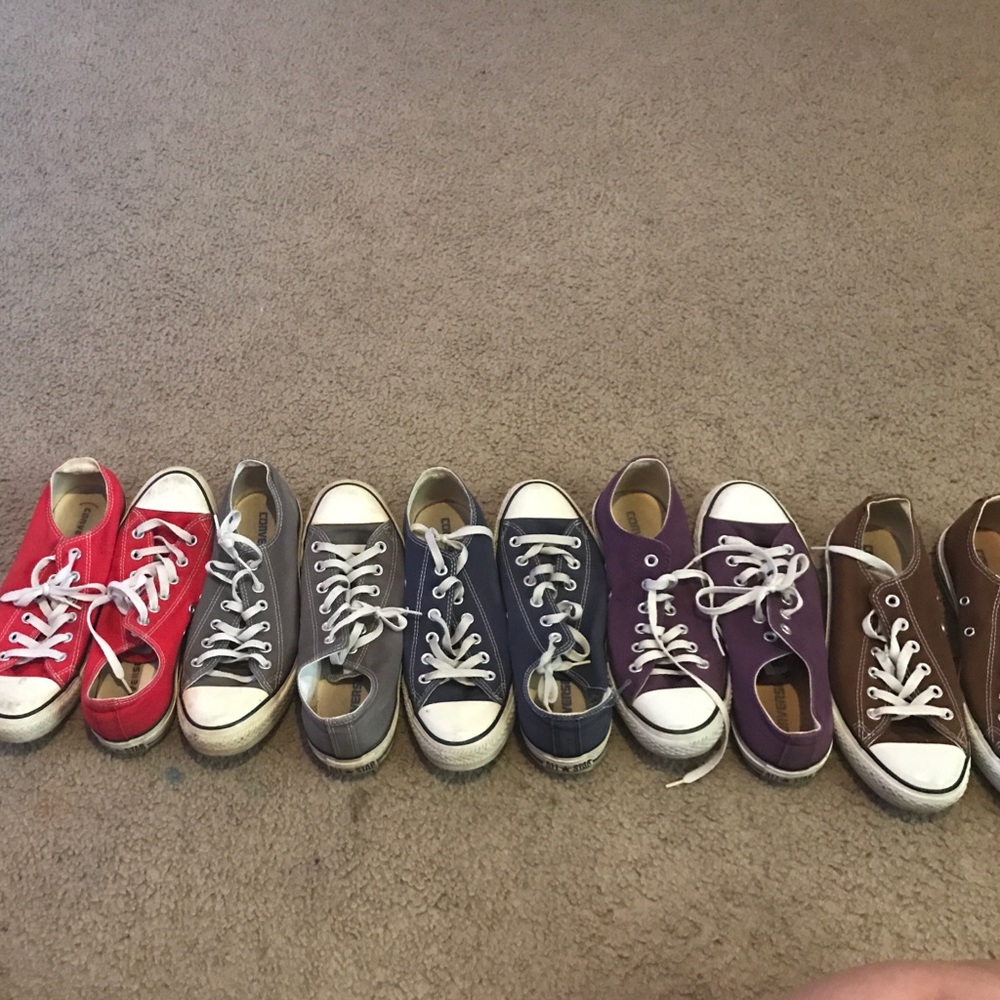 Variety of Converse shoes.