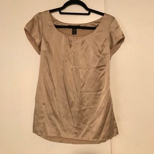 Gold shimmery Silk top- XS