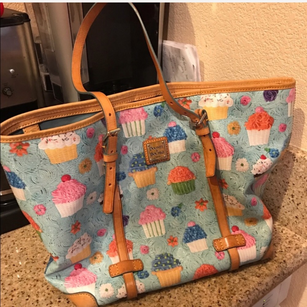 Dooney & Bourke Blue Leisure Shopper Leather Bag