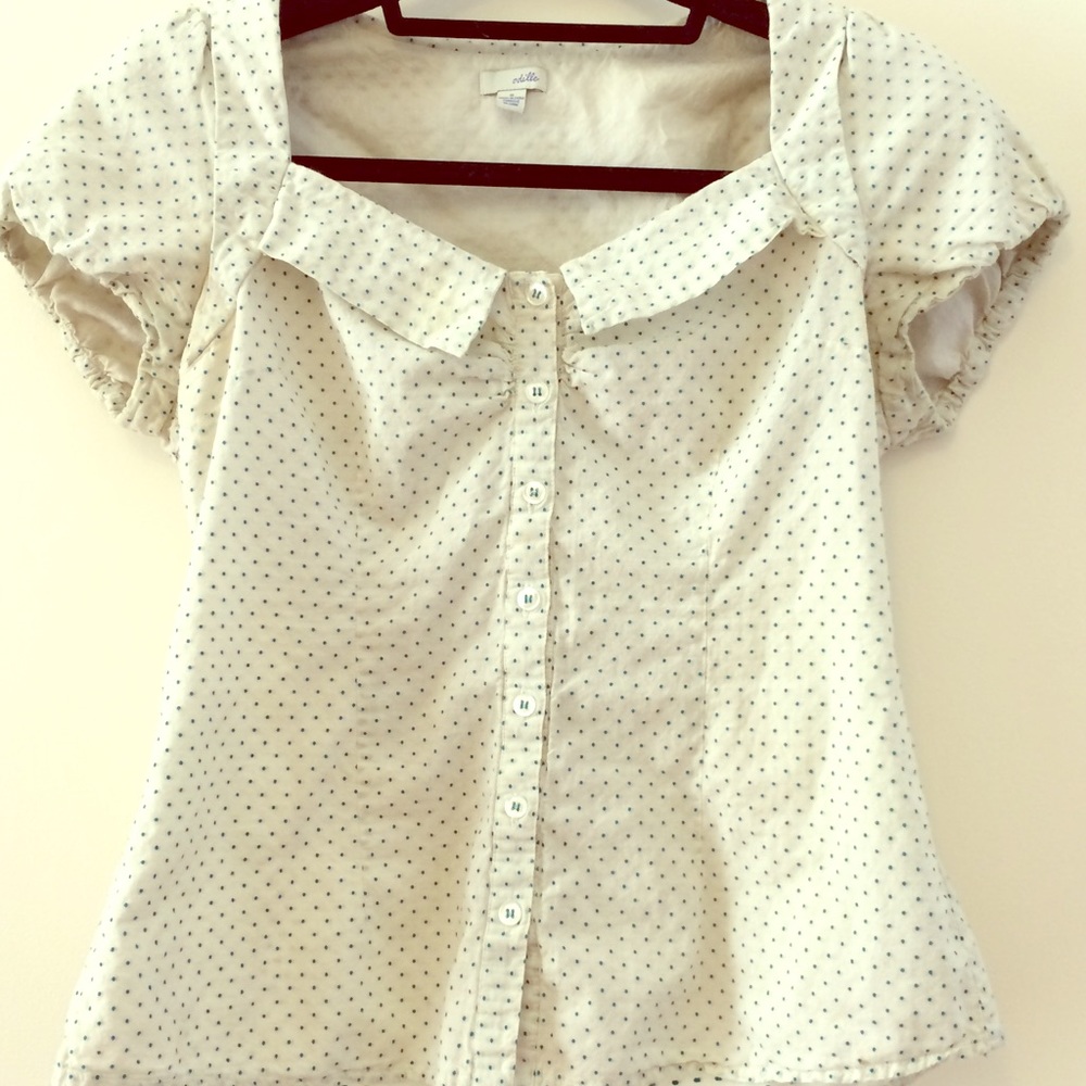 Anthro rockabilly dot top
