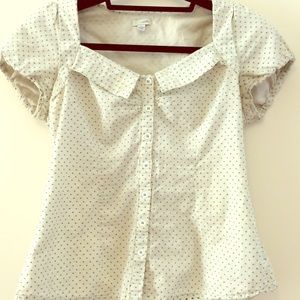 Anthro rockabilly dot top