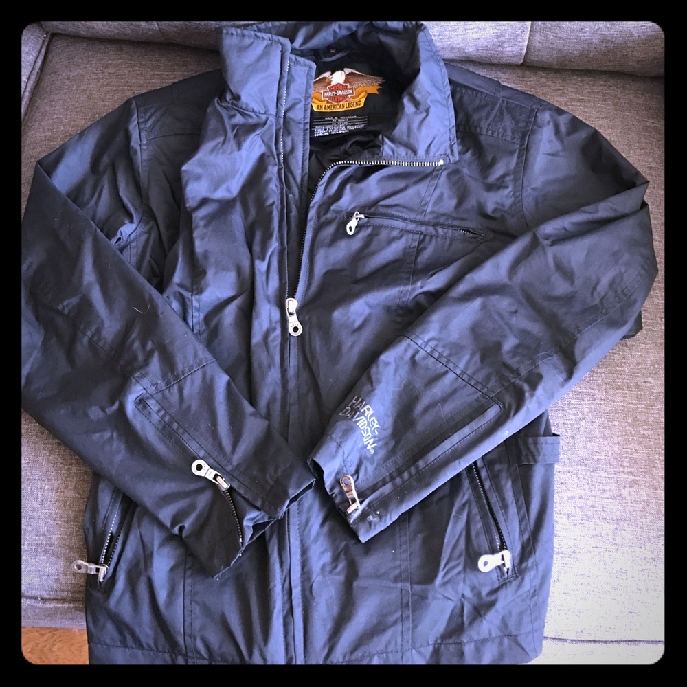 Black Harley Davidson biker jacket