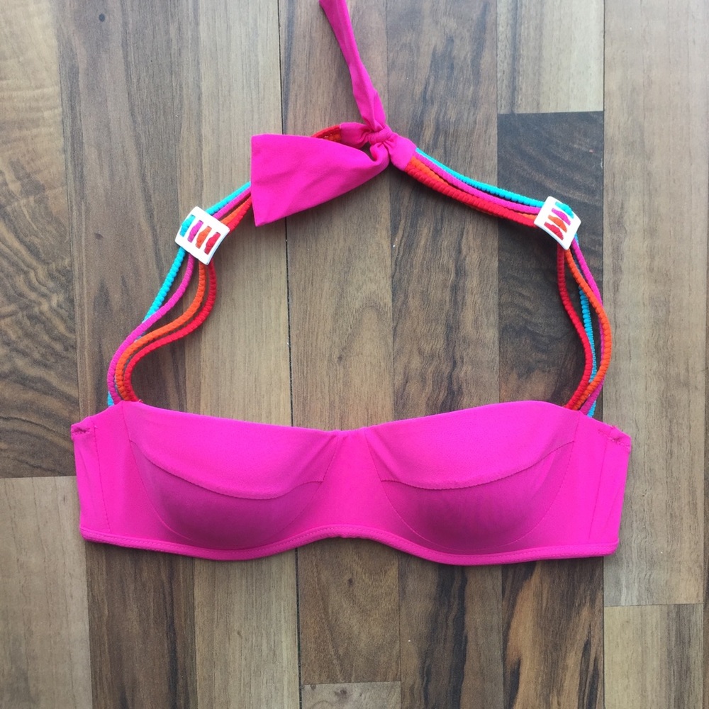 Vintage style neon bikini top
