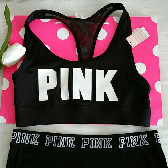 LAST Nwt Pink Vs Sports Bra M & Boyshort M - Picture 2 of 5