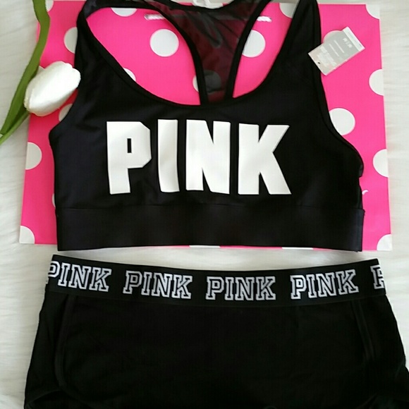 LAST Nwt Pink Vs Sports Bra M & Boyshort M - Picture 4 of 5