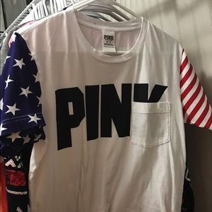 Vs PINK American flag shirt xs