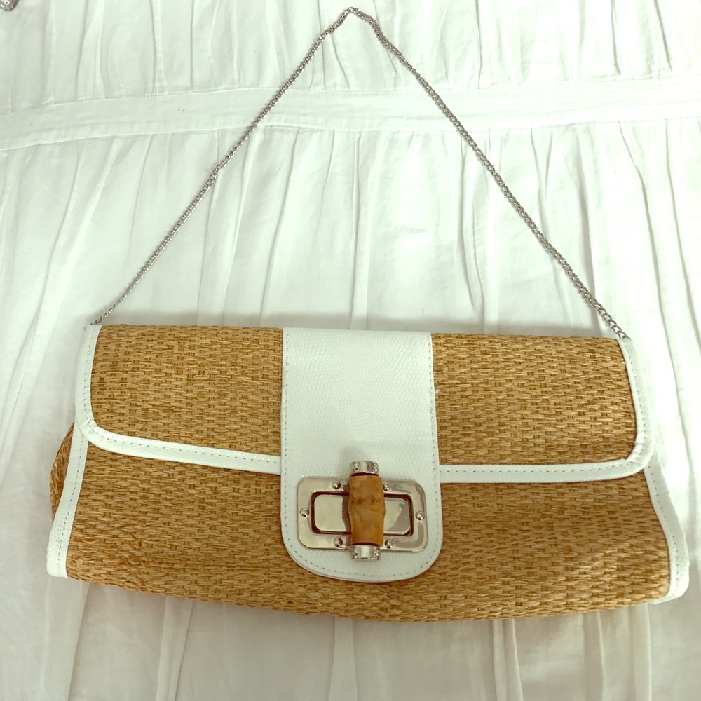 Straw clutch / shoulder bag