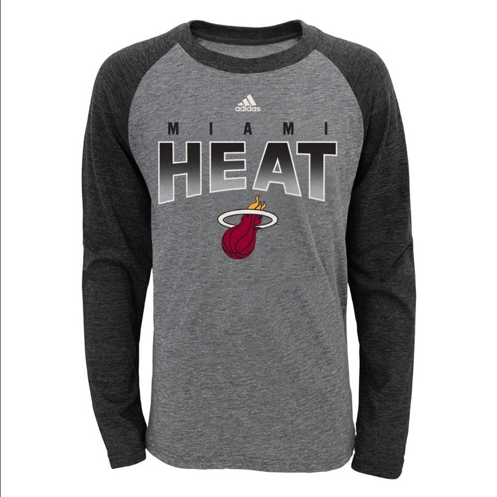 NBA Miami Heat Boys Long Sleeve Tri-Blend Raglan