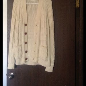 Off white cable knit cardigan