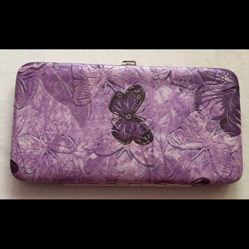 Purple butterfly wallet