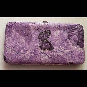 Purple butterfly wallet