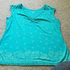 Cotton tank, teal