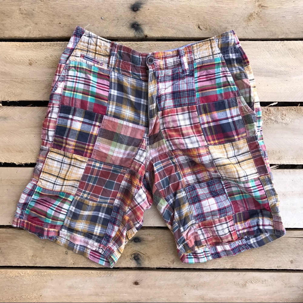 J. Crew Madras Patchwork Shorts