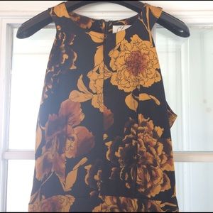 Modcloth black & gold floral dress