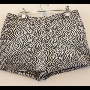 Metallic zebra print shorts!
