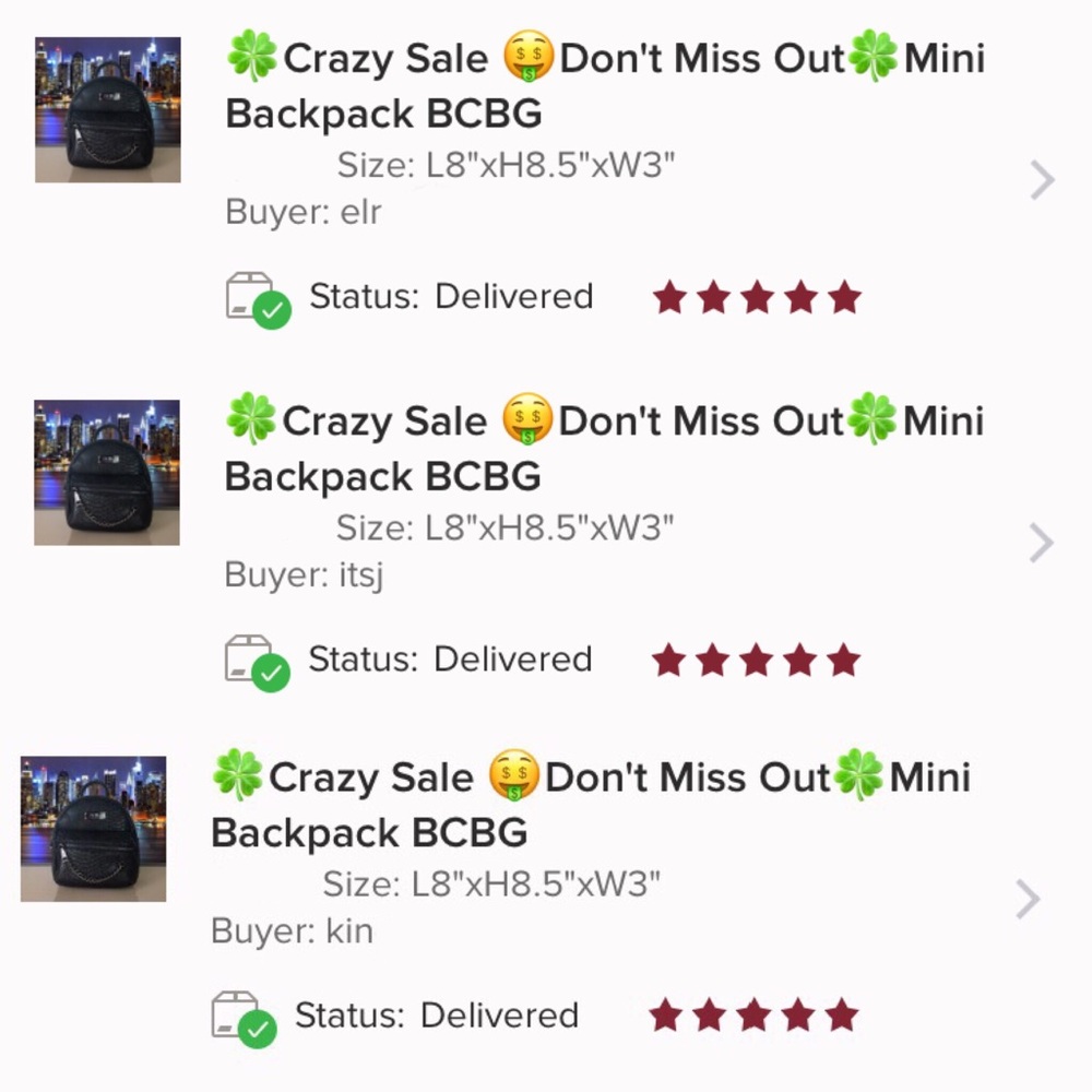 Sold 🖤BCBG Paris Mini Backpack 5⭐️ rated - Picture 8 of 8