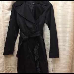 Tahari "Eve" black trench coat
