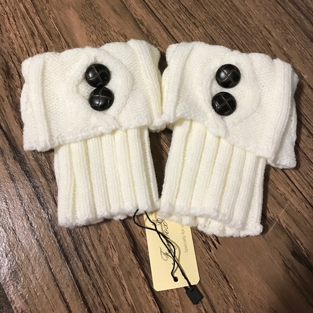 NWT- cream boot cuffs