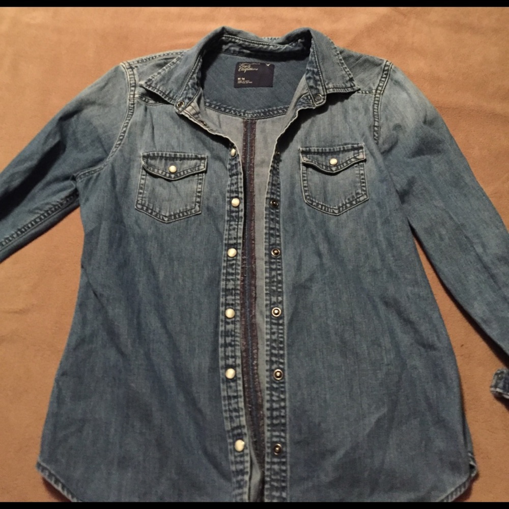 American Eagle denim top. Medium.