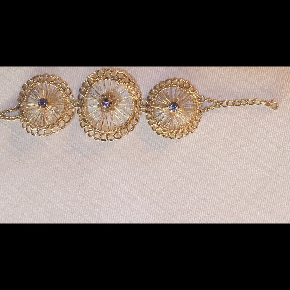 FRANCESCAS COLLECTION Purple and Gold Bracelet