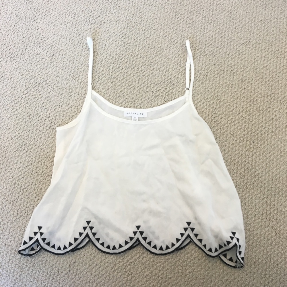 Scalloped crop top