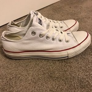 White Converse Traditional Fit Size 7.5 Perfect