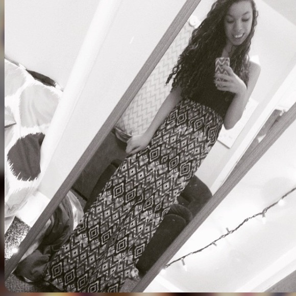 Blue spaghetti strap maxi dress. 2 slits. - Picture 3 of 3