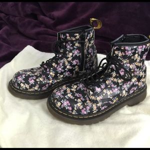 Dr. Martens..youth Delaney combat boots, size 1