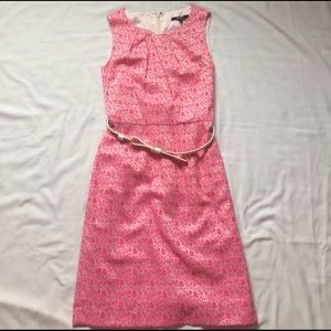 Pink floral dress w/ belt