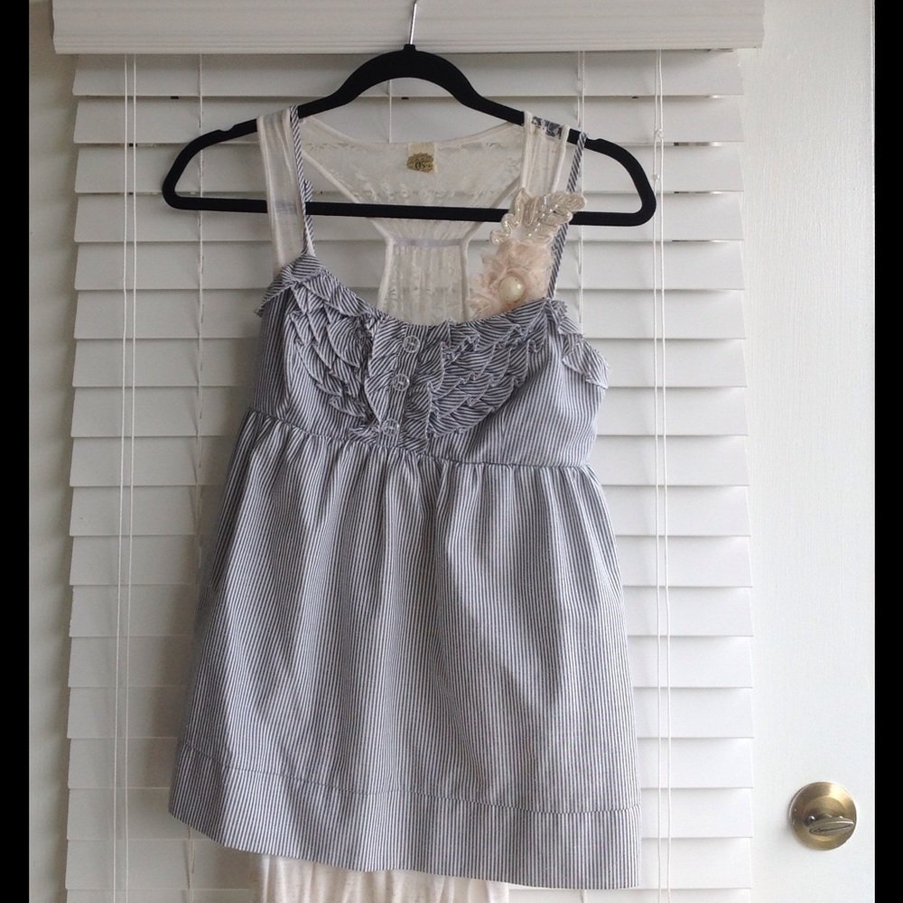 Saks Lace Top Ginger Size S