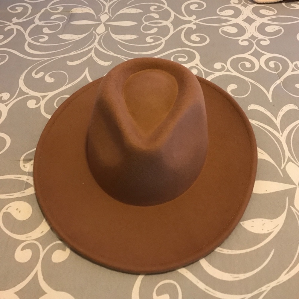 Brown fedora hat