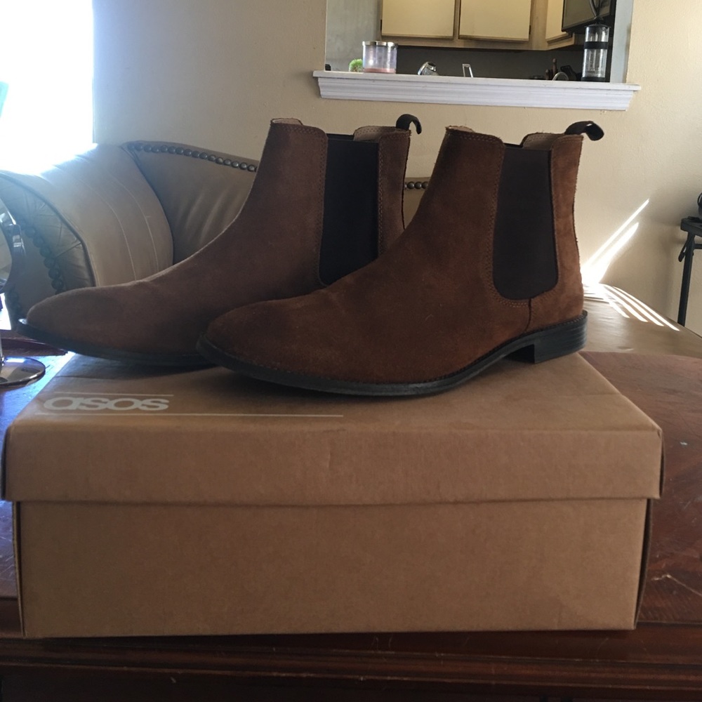 ASOS Brown suede Chelsea boots