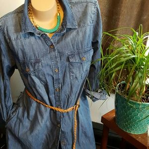 Merona denim pocket shirt dress