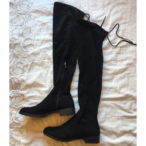 Faux Suede Over the Knee Boots