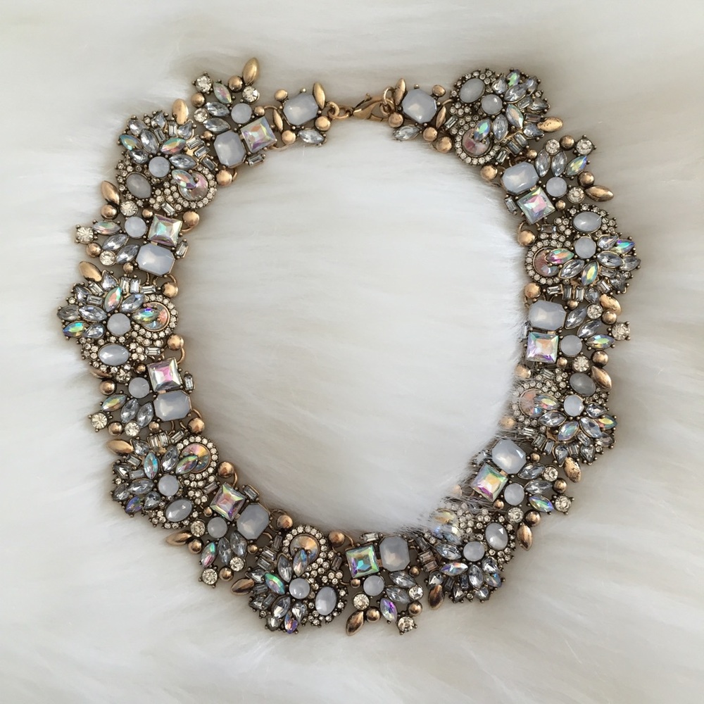 "Antoinette" Necklace || Clear Crystal Statement - Picture 2 of 11