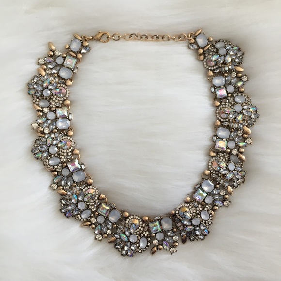 "Antoinette" Necklace || Clear Crystal Statement - Picture 3 of 11