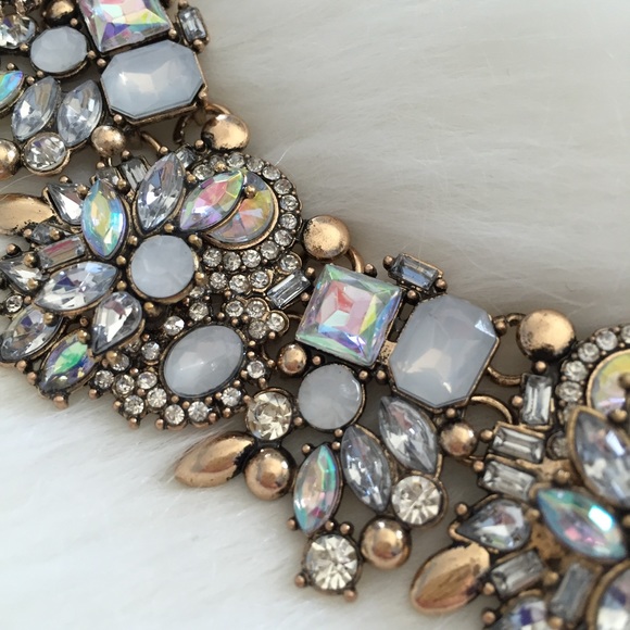 "Antoinette" Necklace || Clear Crystal Statement - Picture 4 of 11