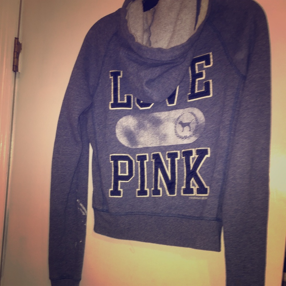 Victoria secret blue zip up PINK jacket