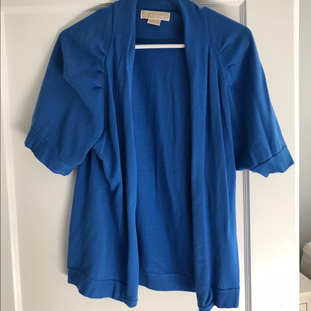 Michael Kors short sleeve open front cardigan