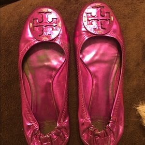 Tory Butch pink ballet flats