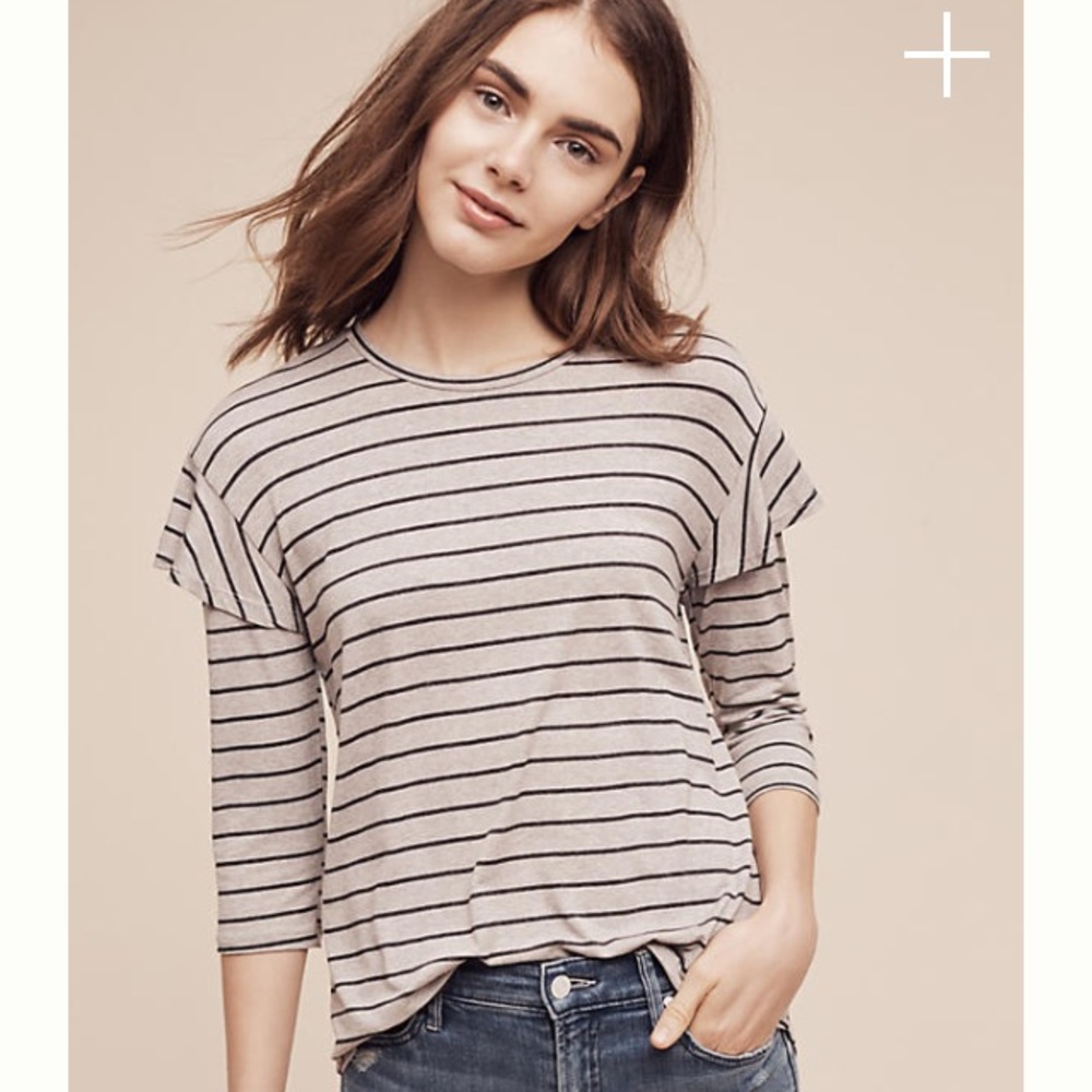 Anthropologie Striped tee XS