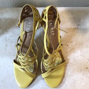 Lauren, Ralph Lauren Sydney Yellow Heels size 7
