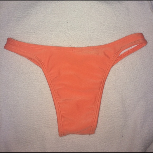 BRAZILIAN BIKINI BOTTOMS CORAL - Picture 2 of 2