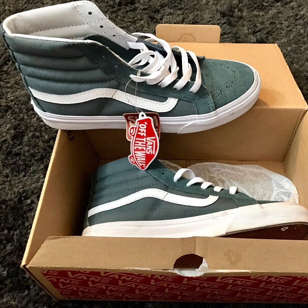 Vans Stormy Weather / White Suede Sk8 Hi Slim